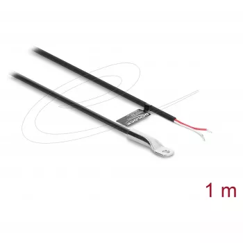 Delock kábel teplotného senzora M4 NTC 10 kOhm B25/50 3950K 1 m PVC čierny