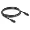 Delock TOSLINK kábel, konektor samec na konektor samec, priemer 4 mm, 1,5 m, čierny