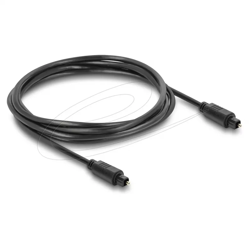 Delock TOSLINK kábel, konektor samec na konektor samec, priemer 4 mm, 1,5 m, čierny