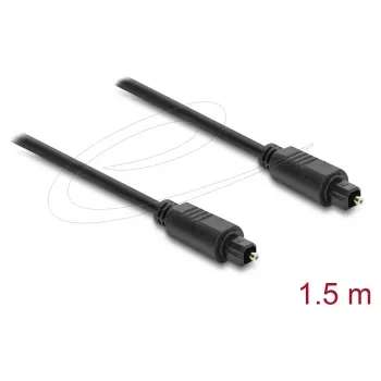 Delock TOSLINK kábel, konektor samec na konektor samec, priemer 4 mm, 1,5 m, čierny