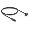 Delock TOSLINK optický audiokábel 1m - 90° zahnutý na rovný - 4mm - čierny