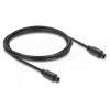 Delock TOSLINK optický audio kábel, konektor samec na konektor samec, 4 mm, 2 m, čierny