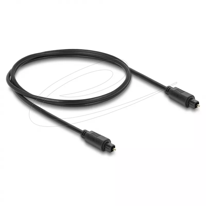 Delock TOSLINK optický audiokábel, konektor samec na konektor samec, priemer 4 mm, 1 m, čierny