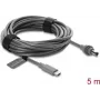 Delock USB Type-C na DC 5,5 x 2,1 mm napájací kábel pre Starlink Mini, 5 m, sivý (91822)
