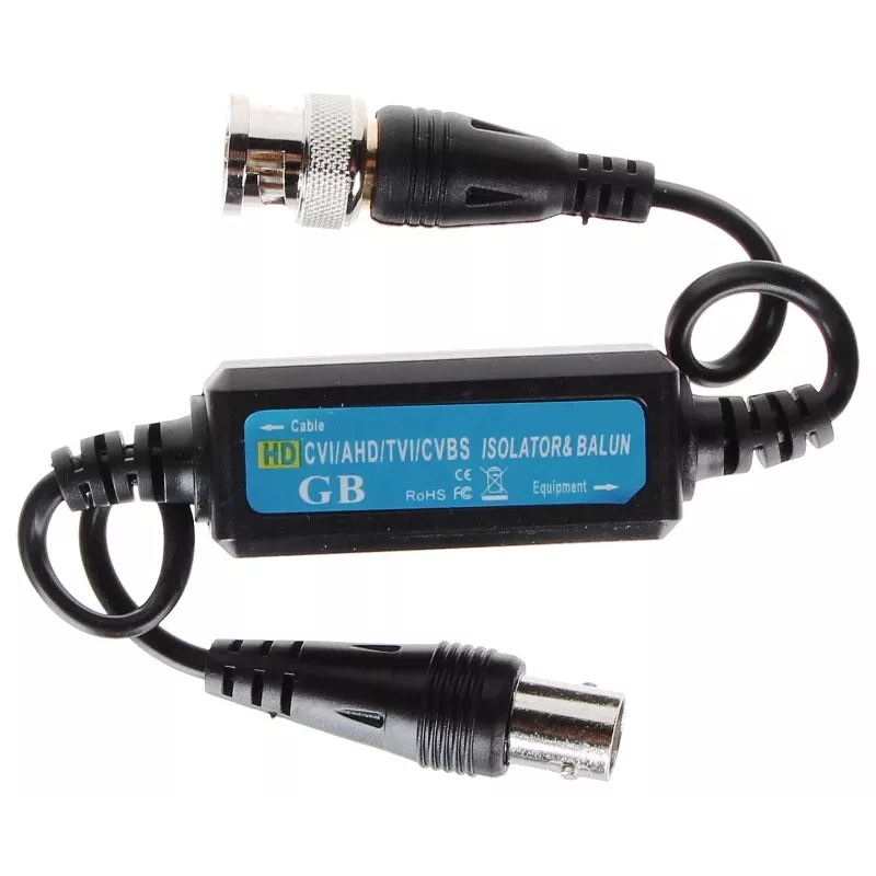 DELTA D-SEP/HD video ground loop izolátor pre AHD/HD-CVI/HD-TVI/CVBS, BNC, 75 Ohm, 4K