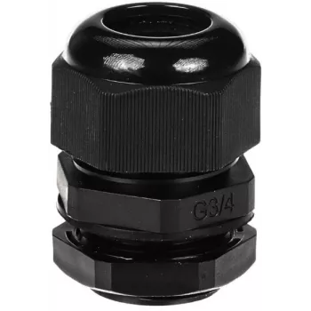 DELTA izolovaná káblová priechodka G3/4-SCHWARZ IP68 3/4