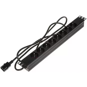 DELTA PD-8/R/IEC-N 8-násobný 1U rackový PDU, IEC C13, 10A, 250V, čierny