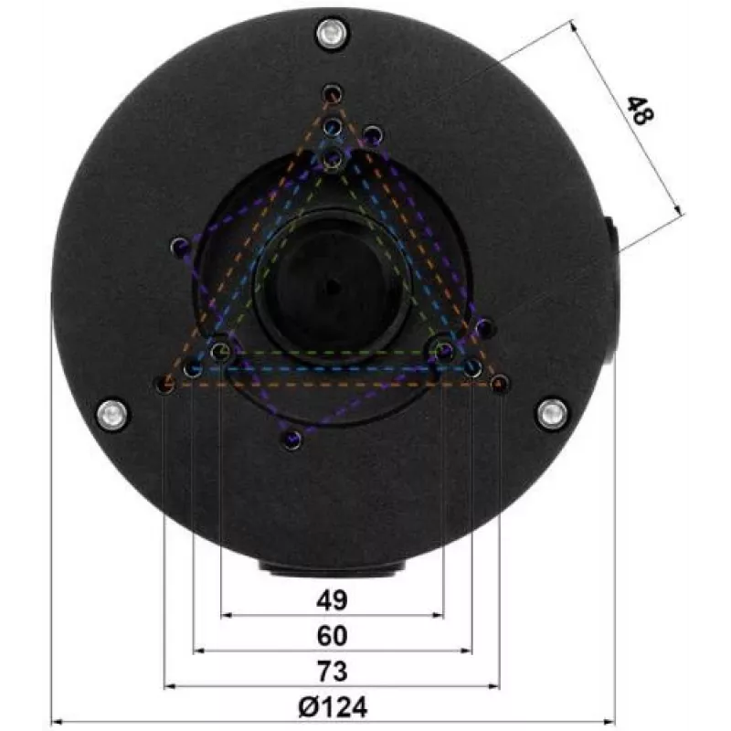 DELTA STG-PFA130-E pripojovacia krabica pre Dahua dome kamery, nástenná/stropná montáž, hliník, čierna STG-PFA130-E(BLACK)