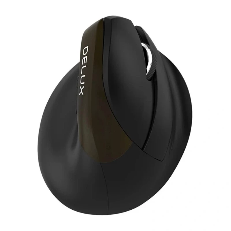 Delux M618 Mini Gold ergonomická myš - 2.4G / Bluetooth 5.0 / USB-C, 4000 DPI, pravácka vertikálna