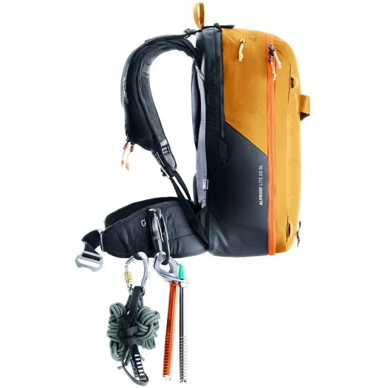 Deuter Alproof Lite 20 SL lavínový airbag batoh + Wash Center I kozmetická taška set - Cinnamon/čierna & Raisin/Caspia