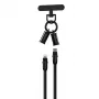 Devia 2-in-1 USB-C na Lightning kábel lanyard 1,2m 27W čierny