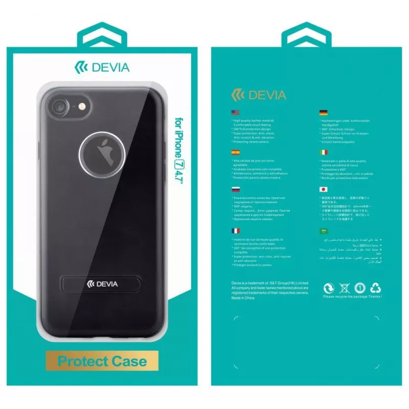 Devia Apple iPhone 7 iView modré flipové puzdro s okienkom Smart View a stojanom