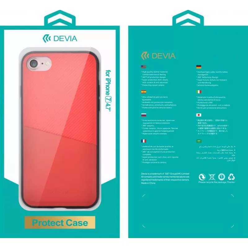Devia Apple iPhone 7 Plus iWallet kryt červený