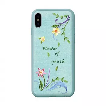 Devia Apple iPhone X kryt s kvetinovou výšivkou