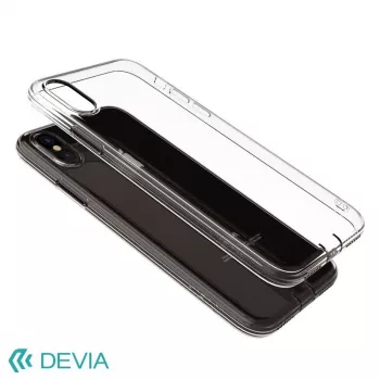 Devia Apple iPhone X odolné mäkké puzdro Clear Tea