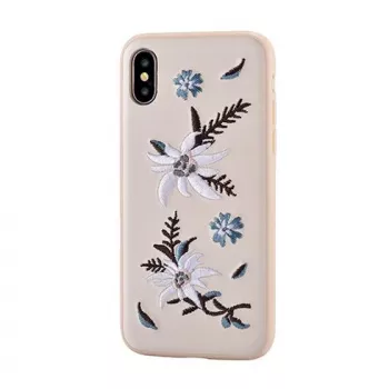 Devia Apple iPhone X puzdro s kvetinovou výšivkou Jalam