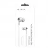 Devia Kintone káblové slúchadlá s 3,5 mm jack konektorom, biela