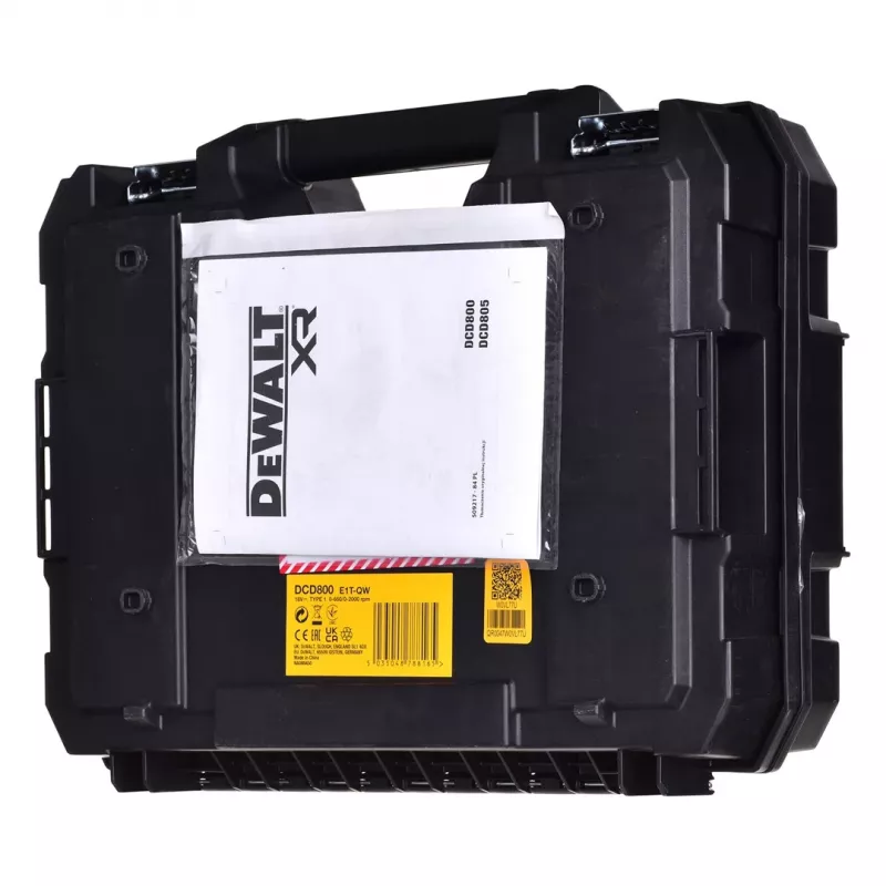 DEWALT 18V POWERSTACK Bezuhlíková vŕtačka s príklepom DCD800E1T 90Nm 1x1,7Ah TSTAK