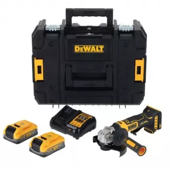 DEWALT DCG404S2T-QW 18V Akumulátorová uhlová brúska 125mm bezkartáčová 2x4,0Ah XR Li-Ion akumulátory & nabíjačka TSTAK kufrík