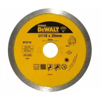 DEWALT DT3715-QZ 115 mm rezací kotúč na kov a nerezovú oceľ, 1,0 mm tenký, 22,23 mm otvor, 80 m/s, 13300 ot/min, typ 41 plochý, oxid hlinitý, sklolaminátom vystužený, EN 12413, 1 kus