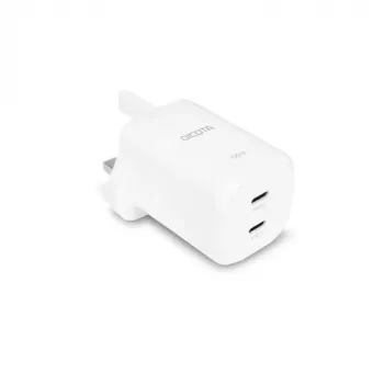 DICOTA 2-port GaN USB-C nástenná nabíjačka 100W biela