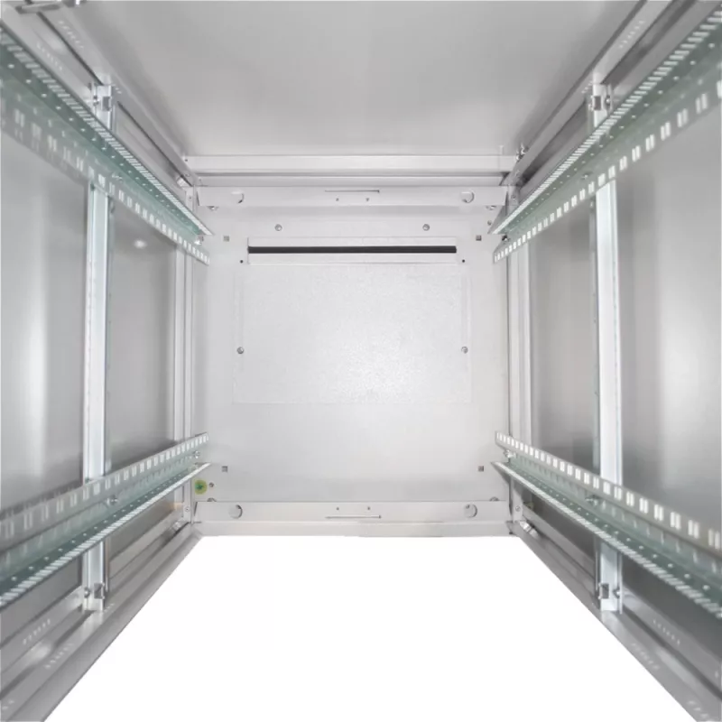 DIGITUS 36HE Unique sieťový rozvádzač 600x600mm sklenené dvere sivý