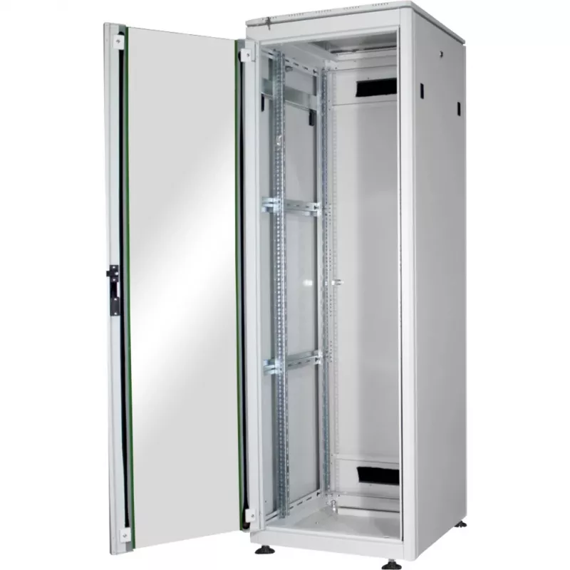 DIGITUS 36HE Unique sieťový rozvádzač 600x600mm sklenené dvere sivý