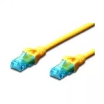 DIGITUS Cat 5e UTP sieťový patch kábel RJ-45 konektor samec na konektor samec, 25 cm, žltá DK-1512-0025/Y