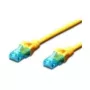 DIGITUS Cat 5e UTP sieťový patch kábel RJ-45 konektor samec na konektor samec, 25 cm, žltá DK-1512-0025/Y