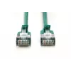 DIGITUS CAT 6A F/FTP Slim patch kábel, 1 m, zelená, balenie 10 ks