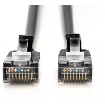 DIGITUS CAT 6A F/FTP Slim patch kábel, 5m, čierny, balenie 10 ks, LSZH
