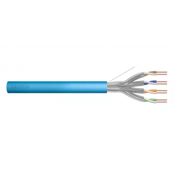 DIGITUS Cat6A inštalačný kábel U/FTP Dca AWG 23/1 LSOH 500m modrý rolka