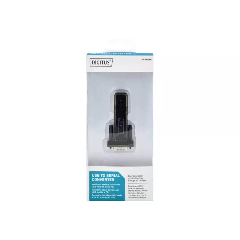 DIGITUS DA-70156 USB 2.0 na RS232 sériový adaptér, 1,5 m, čierny