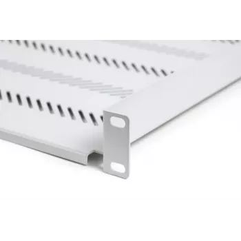 Digitus TN-19-650-1U-GY 19-palcová pevná polica 1U, hĺbka 650 mm, sivá, nosnosť 25 kg