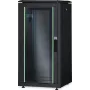 DIGITUS Unique 26U sieťový rozvádzač 1342x600x1000mm čierny (voľne stojaci, sklenené dvere)