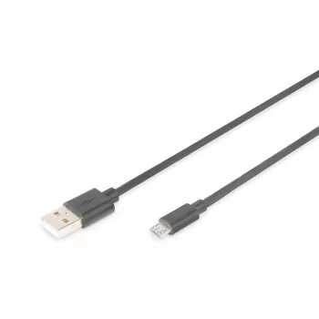 DIGITUS USB 2.0 kábel Type-A - Micro-B samec/samec 1,8m čierny