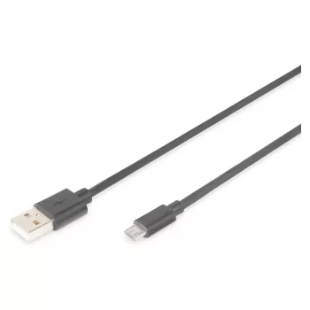 DIGITUS USB 2.0 kábel Type-A - Micro-B samec/samec 1,8m čierny