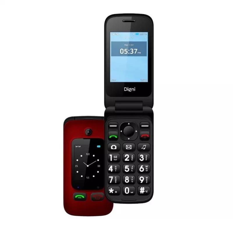 eSTAR Digni Flip Feature Phone, červený
