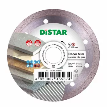 DISTAR DIAMANTTRENNSCHEIBE DÉCOR SLIM 125 x 1,2 x 8 x 22,23 mm