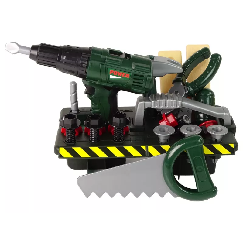 DIY Kit organizér batériou poháňaný skrutkovač zelený 13473 Lean Toys