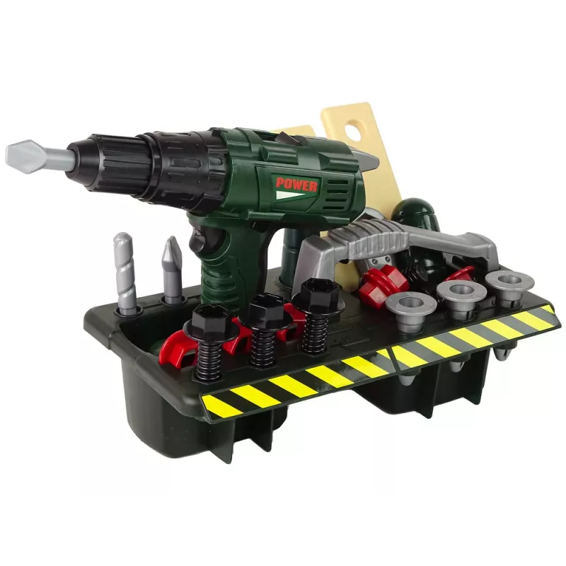 DIY Kit organizér batériou poháňaný skrutkovač zelený 13473 Lean Toys