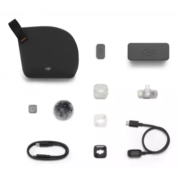 DJI Mic Mini 2S bezdrôtový mikrofónový systém (1 vysielač + 1 mobilný prijímač + nabíjacie puzdro)