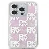DKNY Apple iPhone 15 Pro 6,1 palca hardcase Liquid Glitter Multilogo ružová