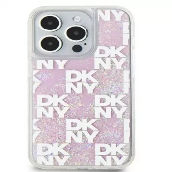 DKNY Apple iPhone 15 Pro Max 6,7 palca Hardcase Liquid Glitter Multilogo ružová