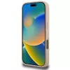 DKNY Károvaný vzor & potlačené pruhy puzdro pre iPhone 16 Pro - ružová