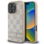 DKNY Károvaný vzor & potlačené pruhy puzdro pre iPhone 16 Pro - ružová
