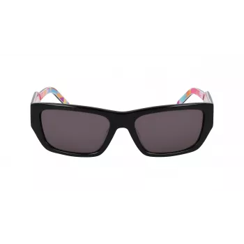 DKNY DK545S-002 dámske obdĺžnikové slnečné okuliare - čierny rám sivé gradientové sklo 56mm