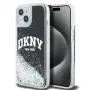 DKNY Liquid Glitter Big Logo puzdro pre iPhone 14/15/13 - čierna