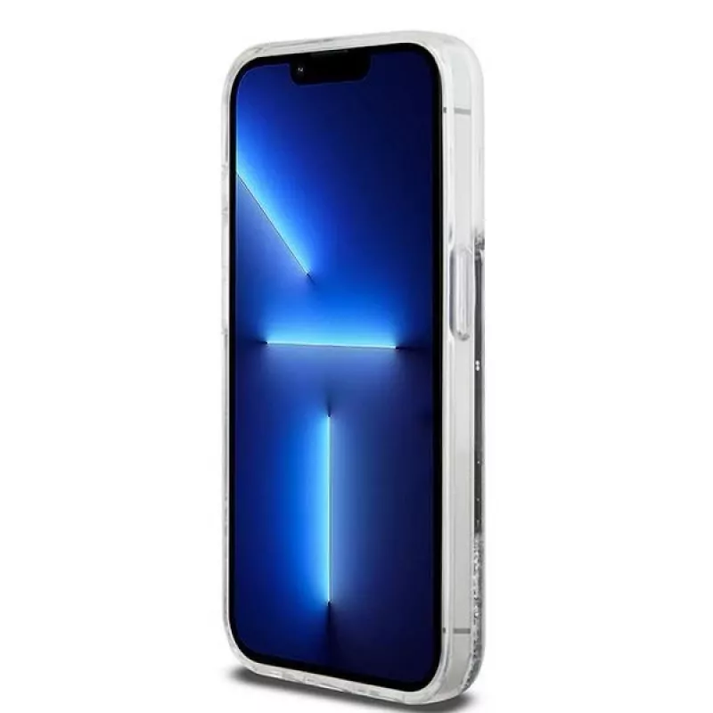 DKNY Liquid Glitter Big Logo iPhone 14 Pro puzdro - čierna