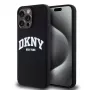 DKNY Liquid Silicone Arch Logo MagSafe puzdro pre iPhone 14 Pro Max - čierne